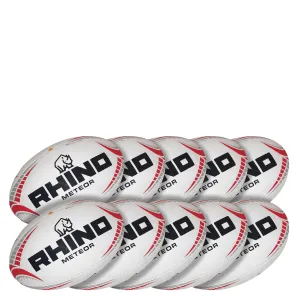 10pc Meteor Match Rugby Ball Bundle