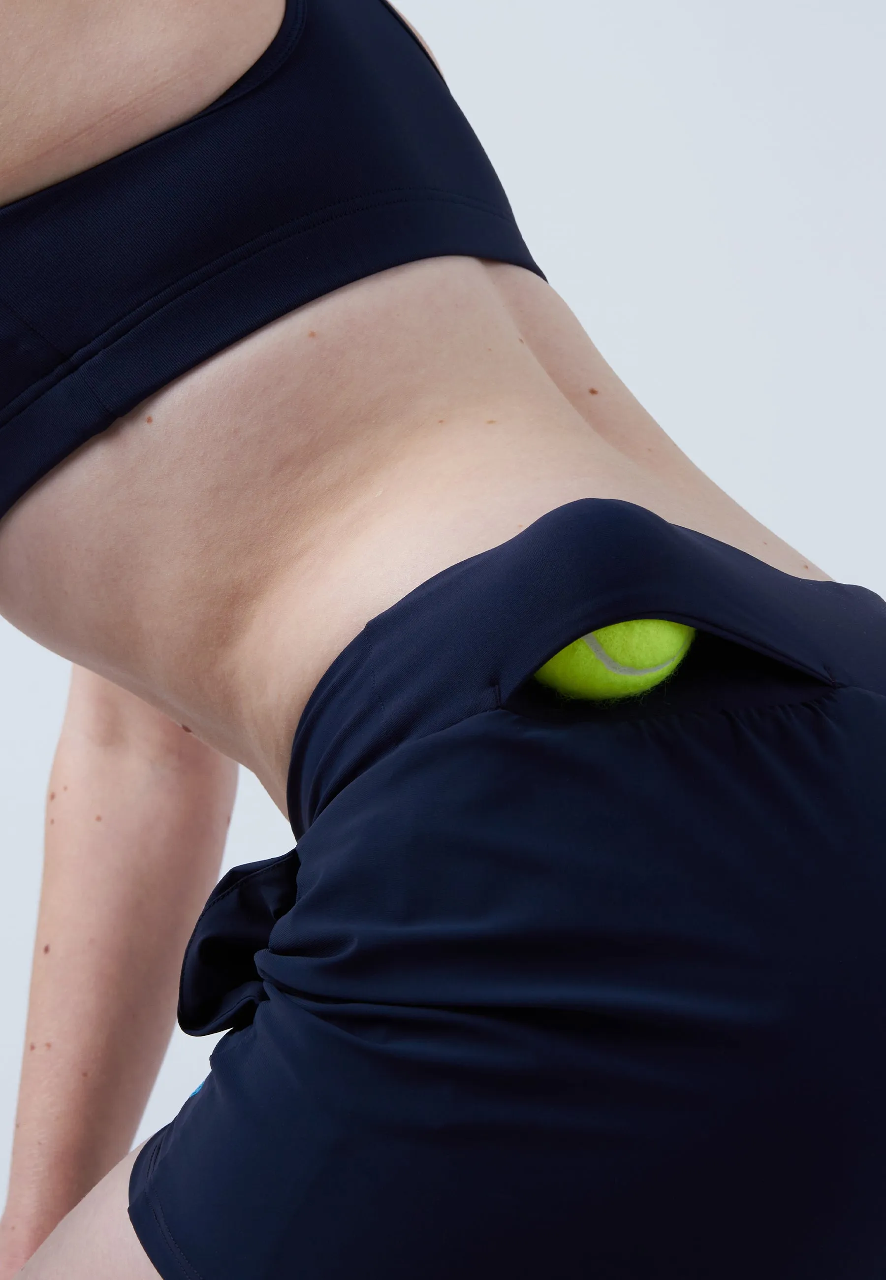 Advantage Tennis Shorts with ball belt, navy blue