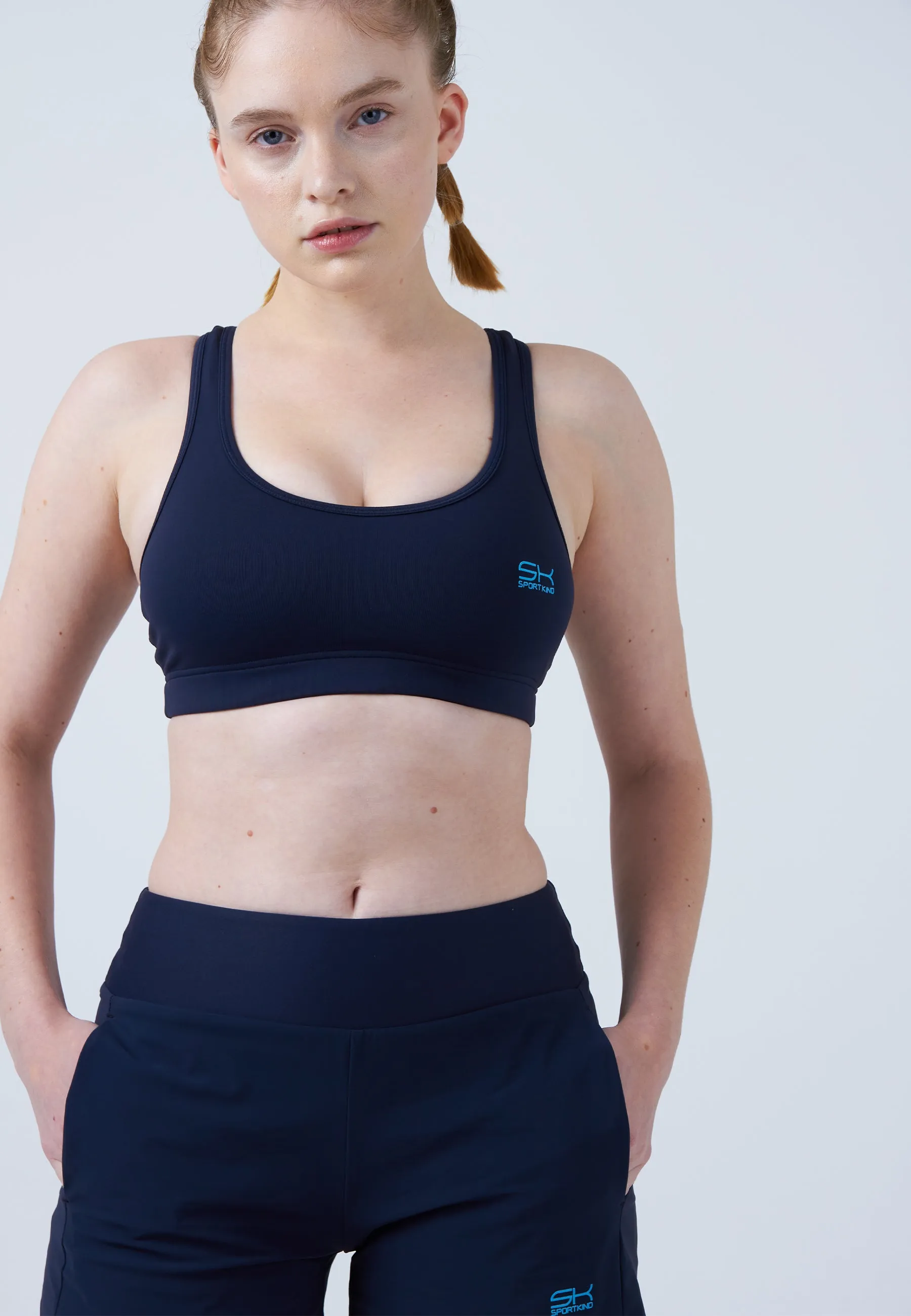 Advantage Tennis Shorts with ball belt, navy blue