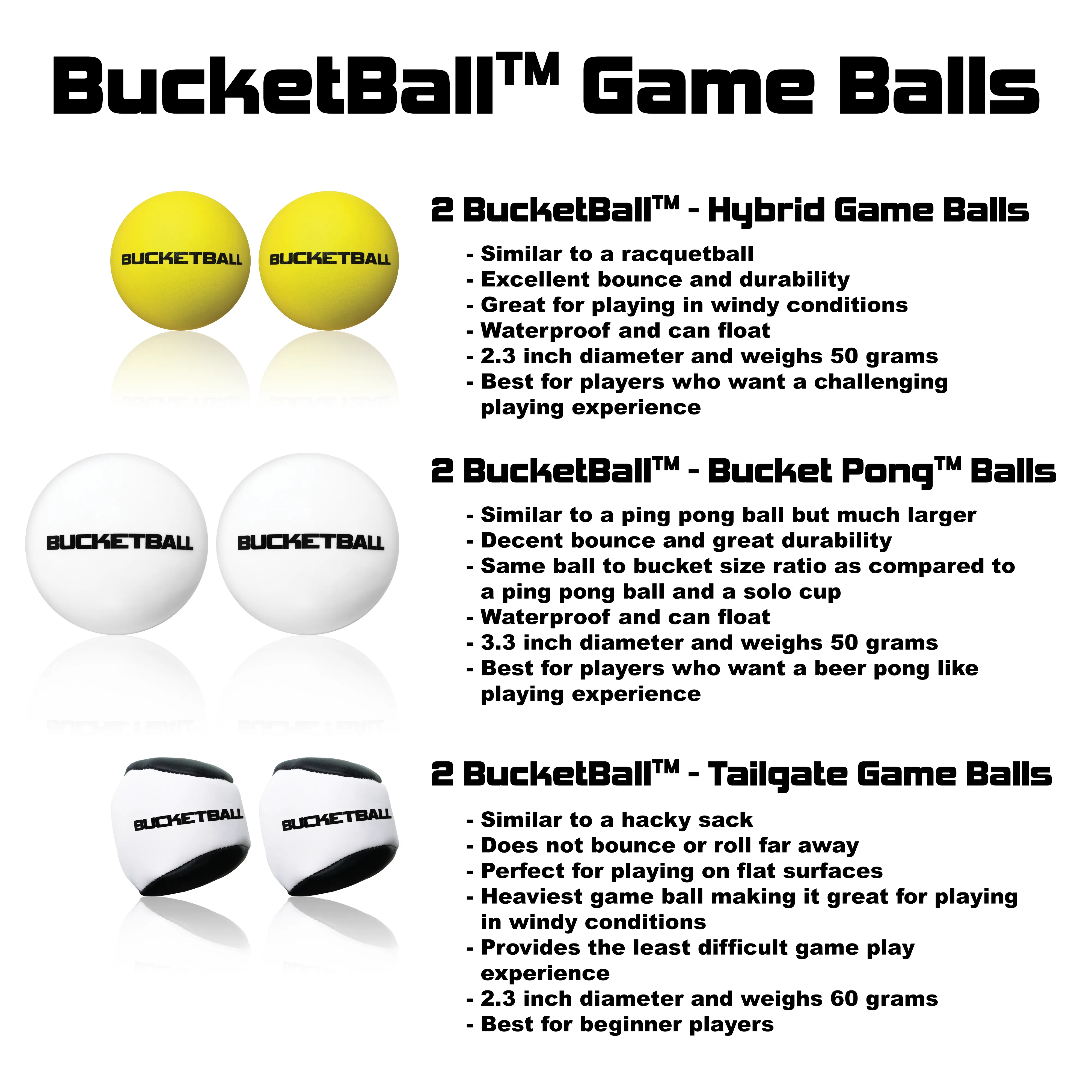 BucketBall - Team Color Edition - Party Pack (Black/Yellow)