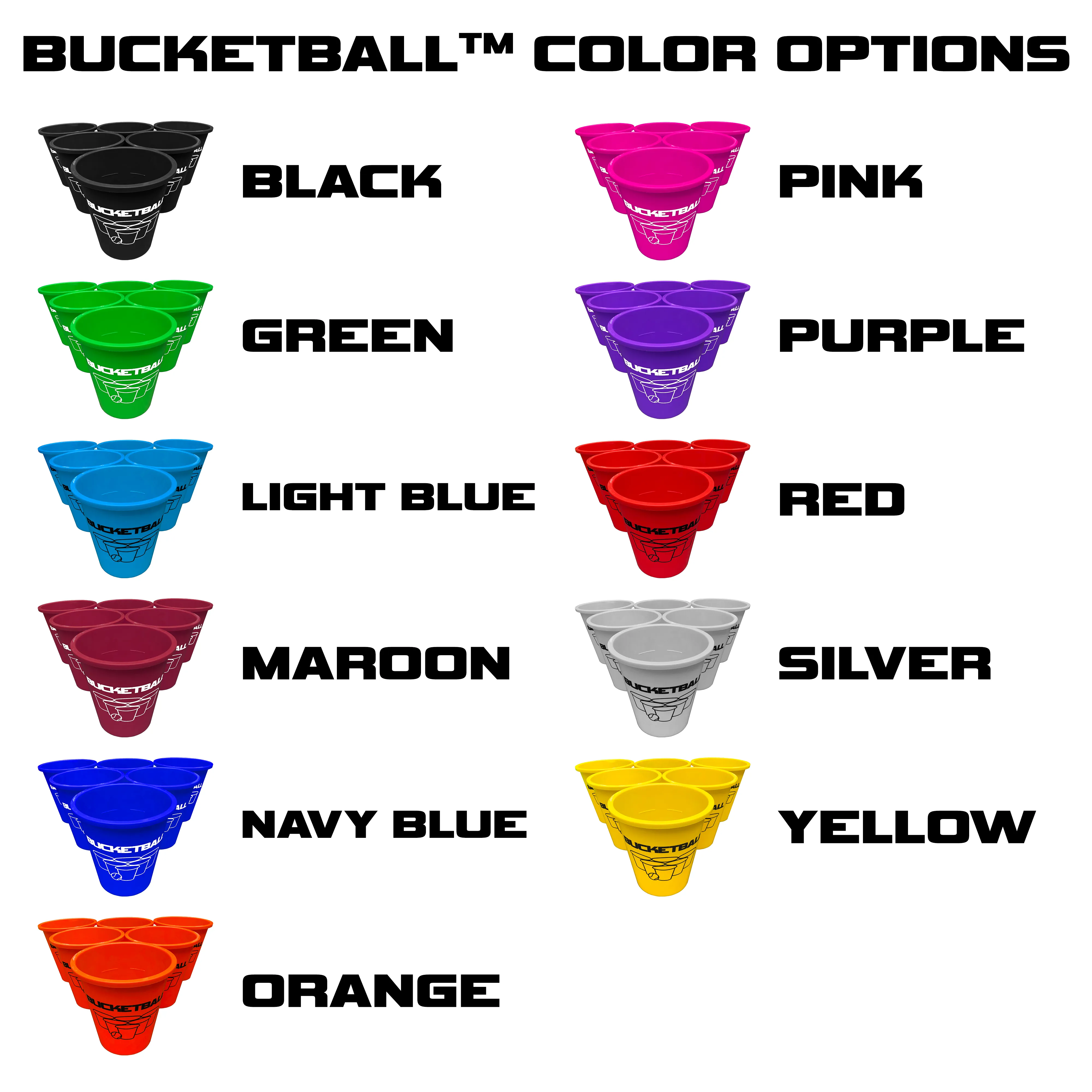BucketBall - Team Color Edition - Party Pack (Black/Yellow)