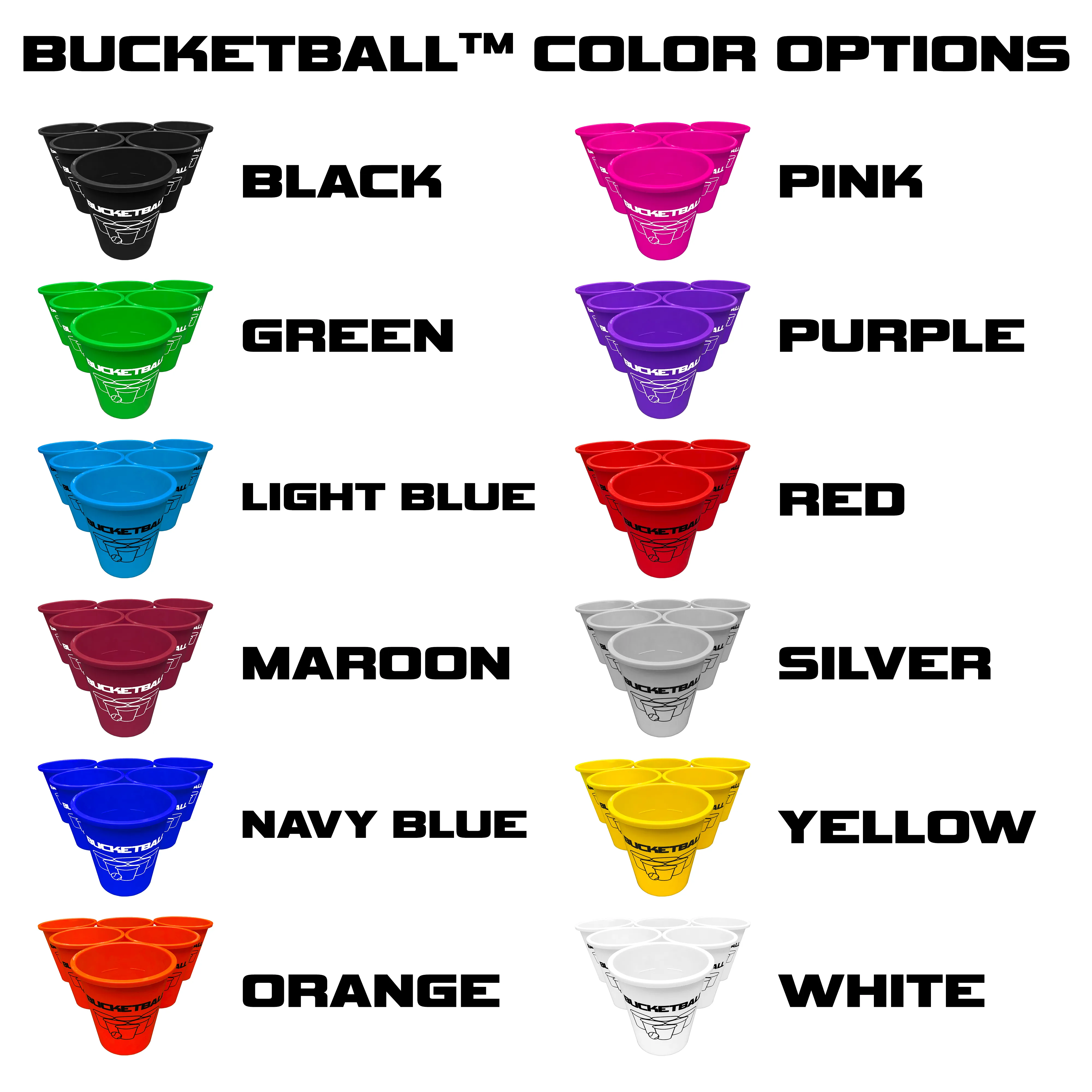 BucketBall - Team Color Edition - Party Pack (Silver/White)