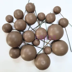 F10 Matte Faux Balls - Light Brown (Set Of 20 Pieces)