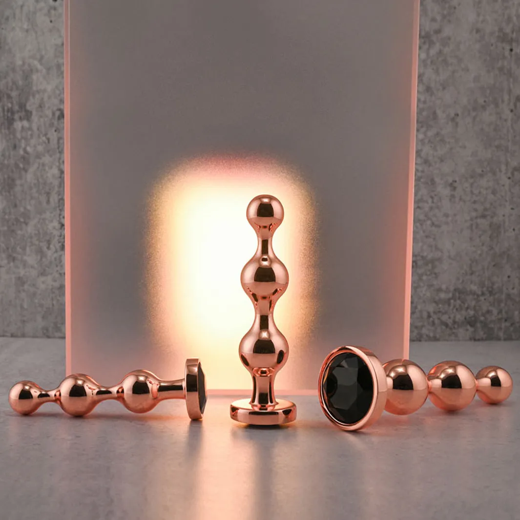 Gender X Gold Digger Rose Gold Anal Beads Set