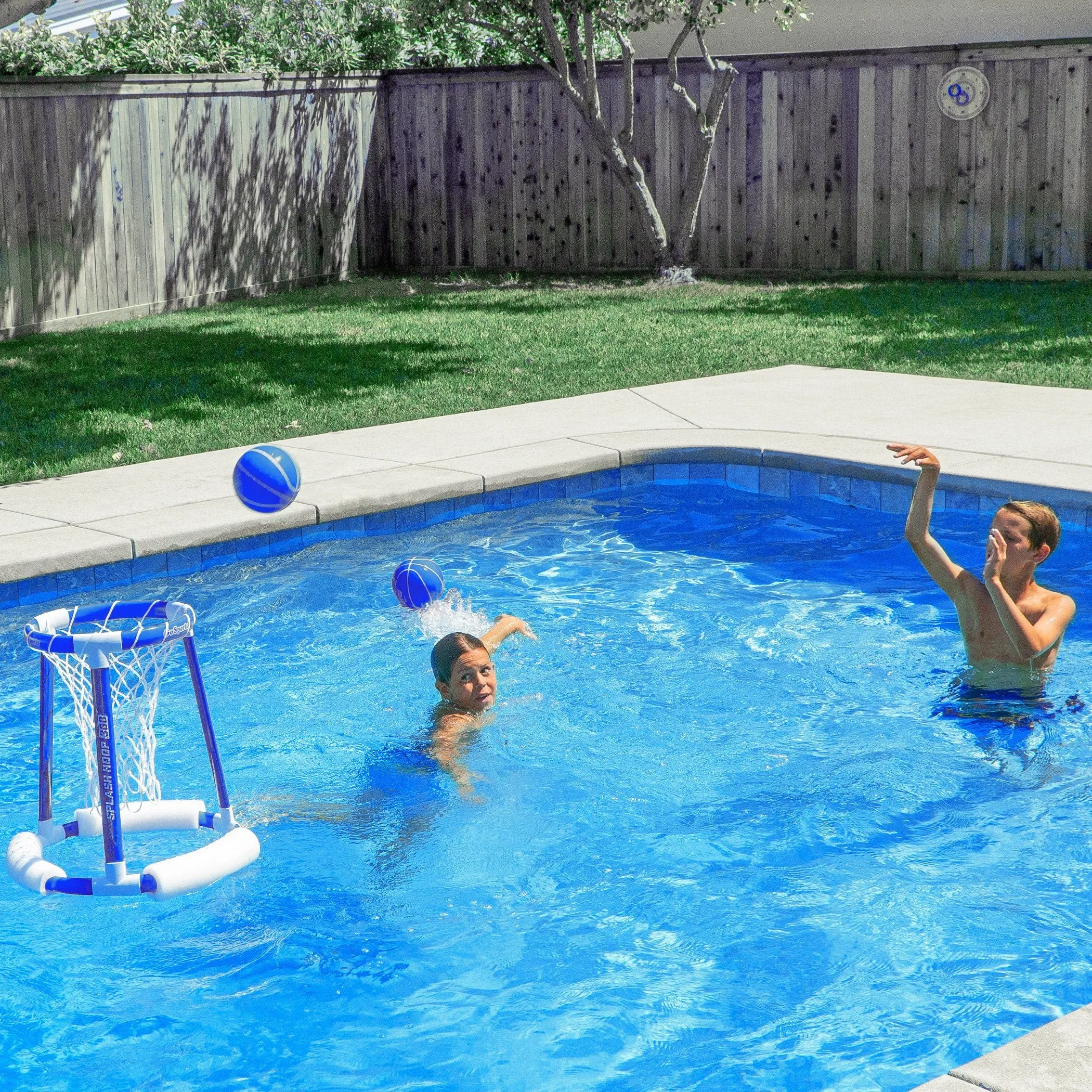 GoSports 360 Floating Pool Basketball Game -Blue