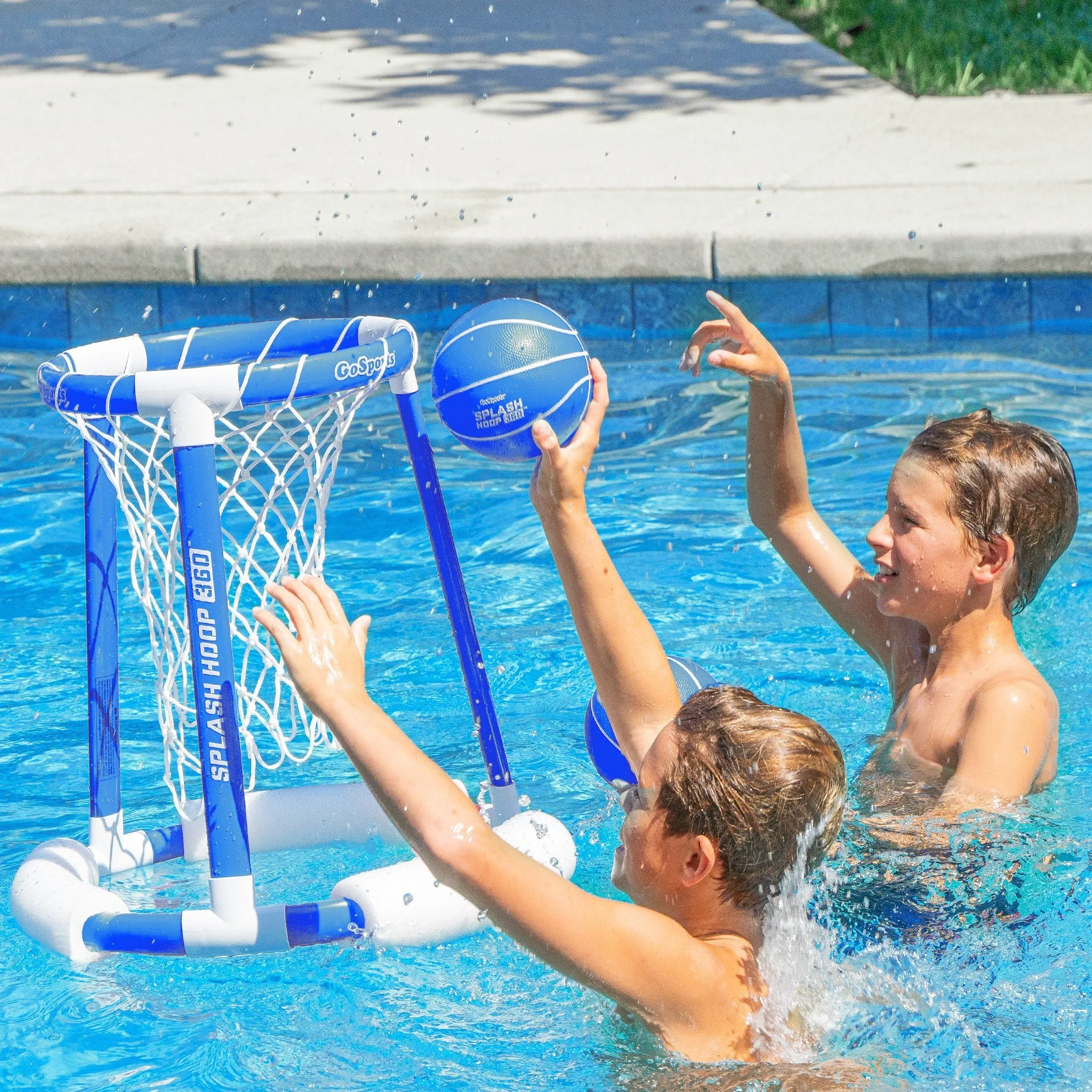 GoSports 360 Floating Pool Basketball Game -Blue