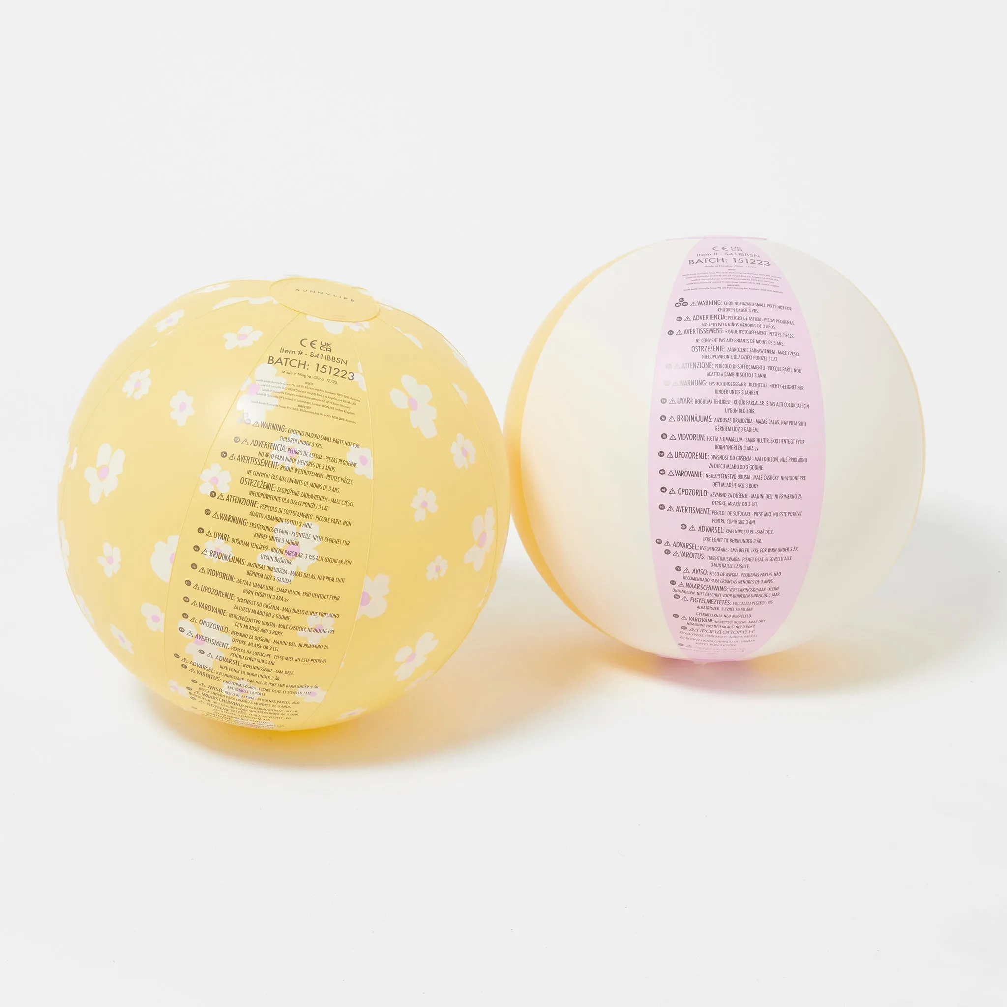 Inflatable Beach Ball Set of 2 | Princess Swan Multi