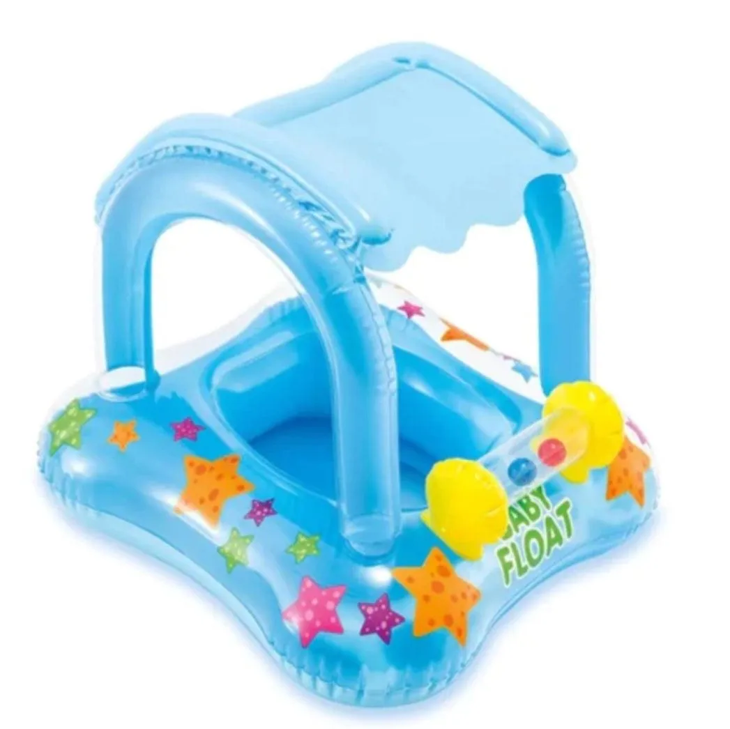 Intex Blue Kiddie Inflatable Pool Float w/ Sunshade