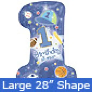 Large 1st Birthday Boy Balloon