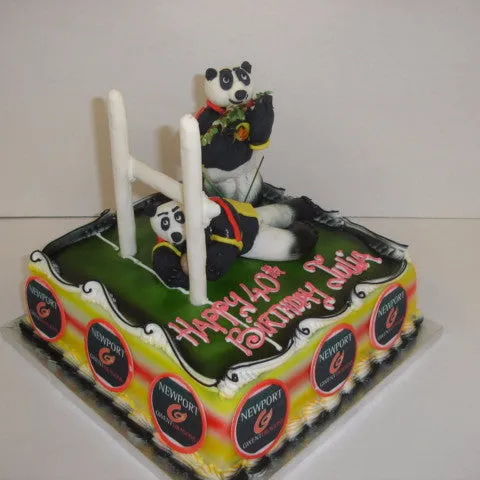 Panda Rugby Cake